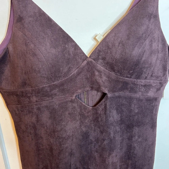 NWT Love Republic Taupe Faux Suede Cut Out Dress - Picture 5 of 5
